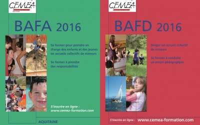 Les stages BAFA et BAFD CouvBAFABAFD2016